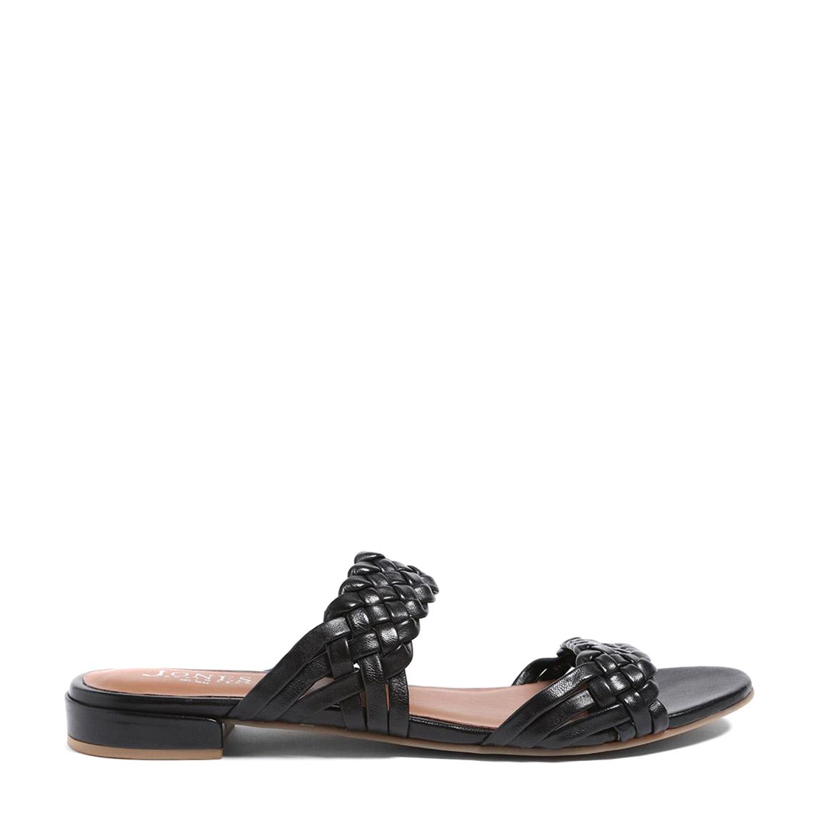 Women's Black Madena Woven Flat Sandals main product photo