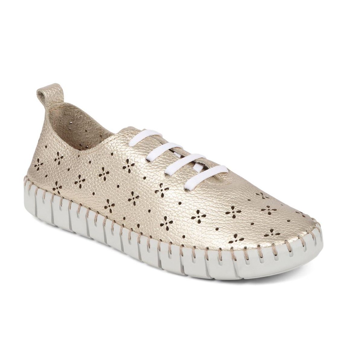 Gold Tallullah Lace Up Flat Shoe main product photo