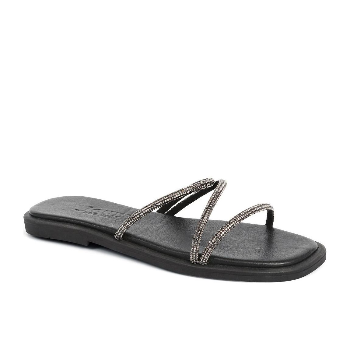 Women's Black Geanna Strappy Flat Sandals main product photo