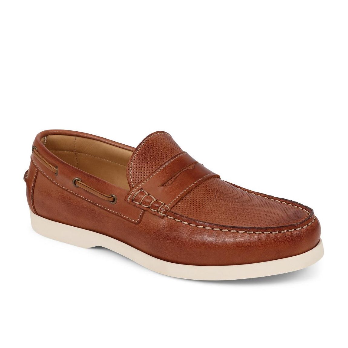 Men's Tan Partick Leather Moccasins main product photo