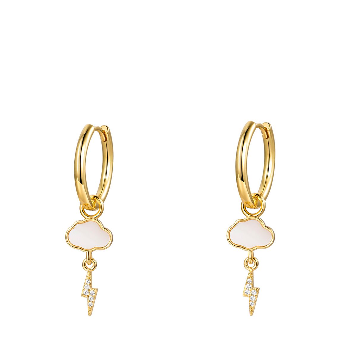 Gold "Electric Light" Earrings main product photo