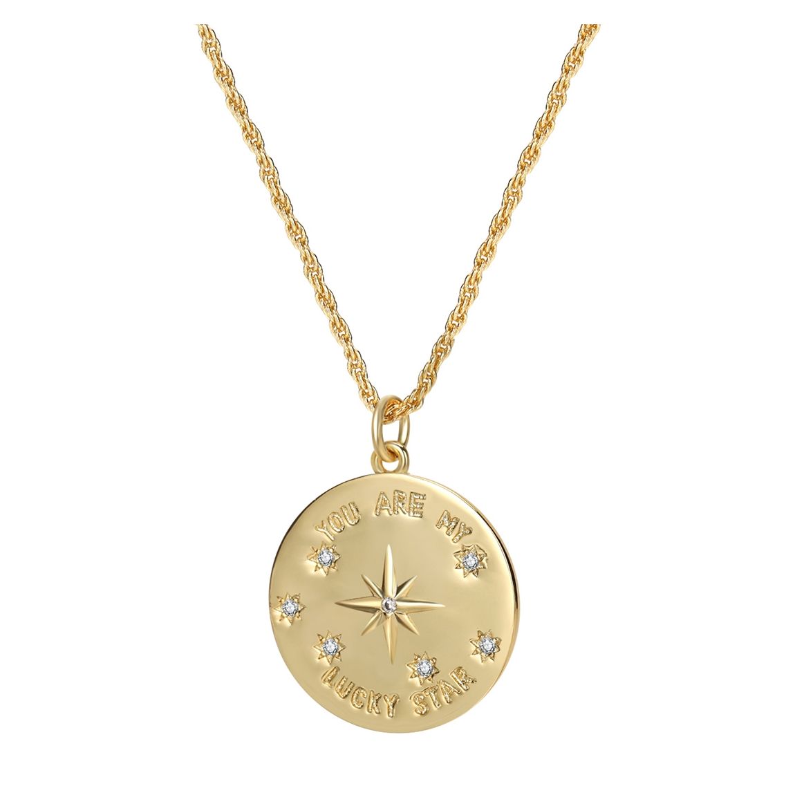 Gold "You Are My Lucky Star" Necklace main product photo