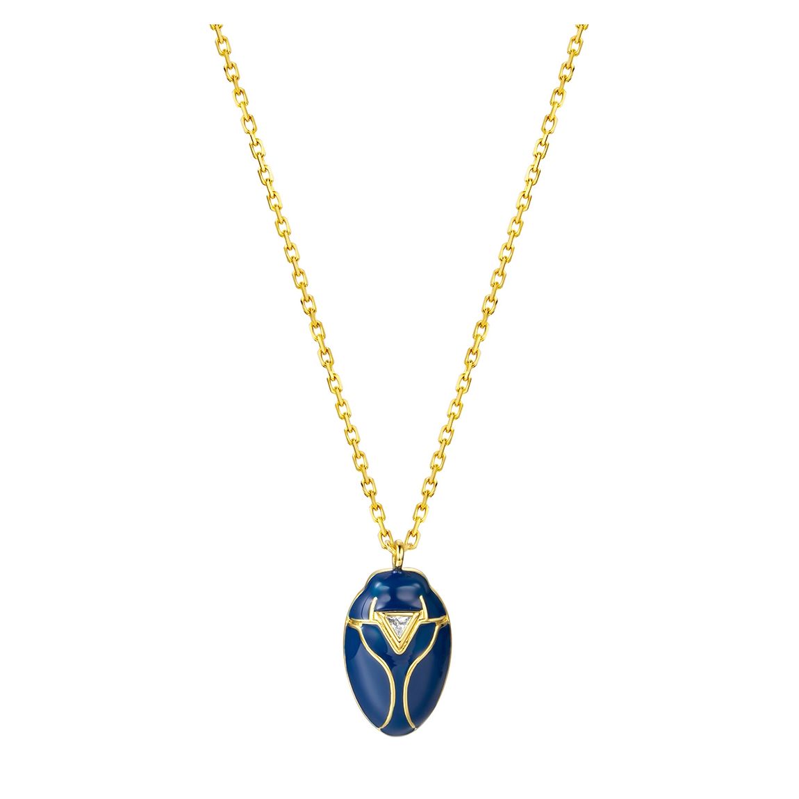 Gold "Sacred Scarab Amulet" Necklace main product photo