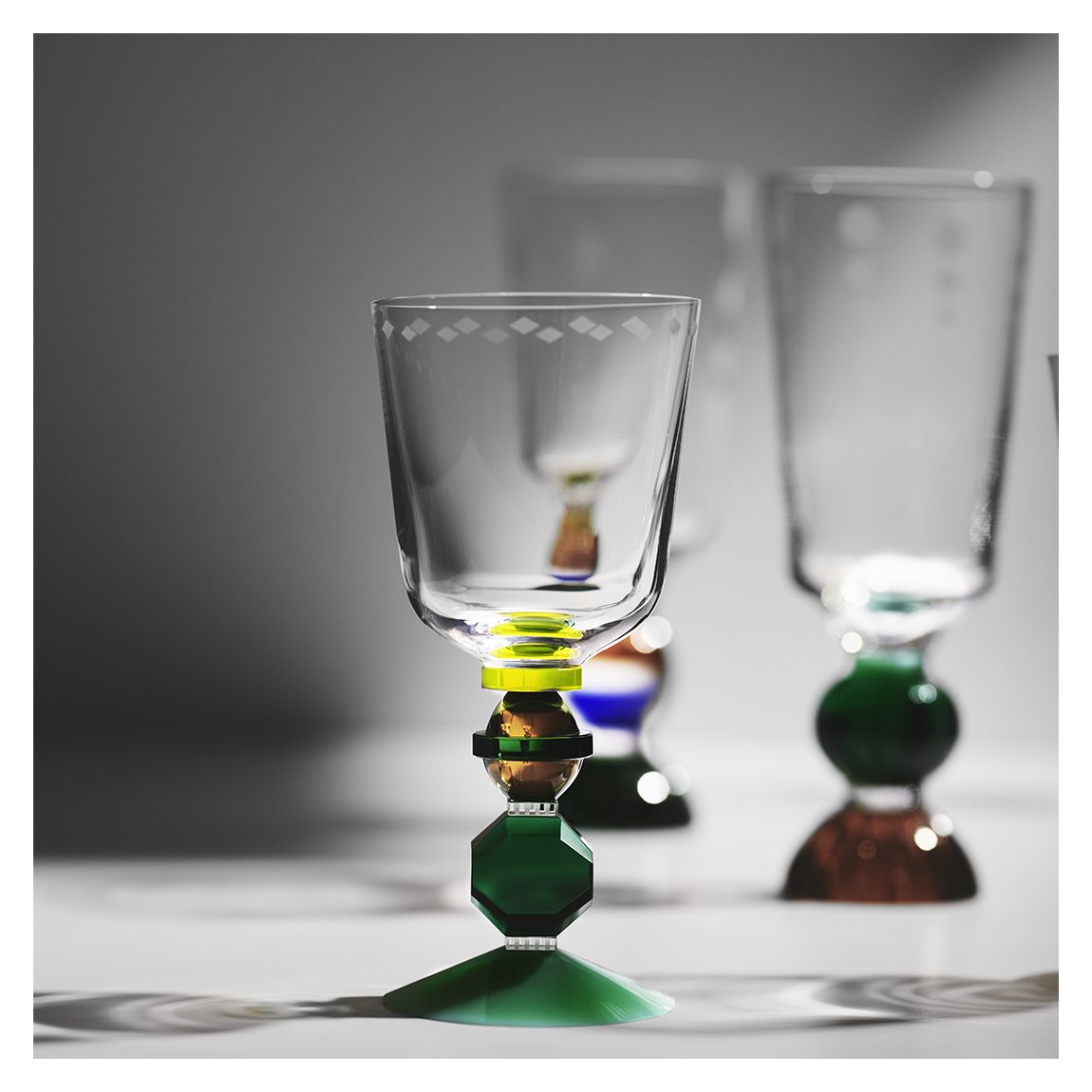 Multicoloured Mayfair Short Crystal Glass - Set of 2 main product photo