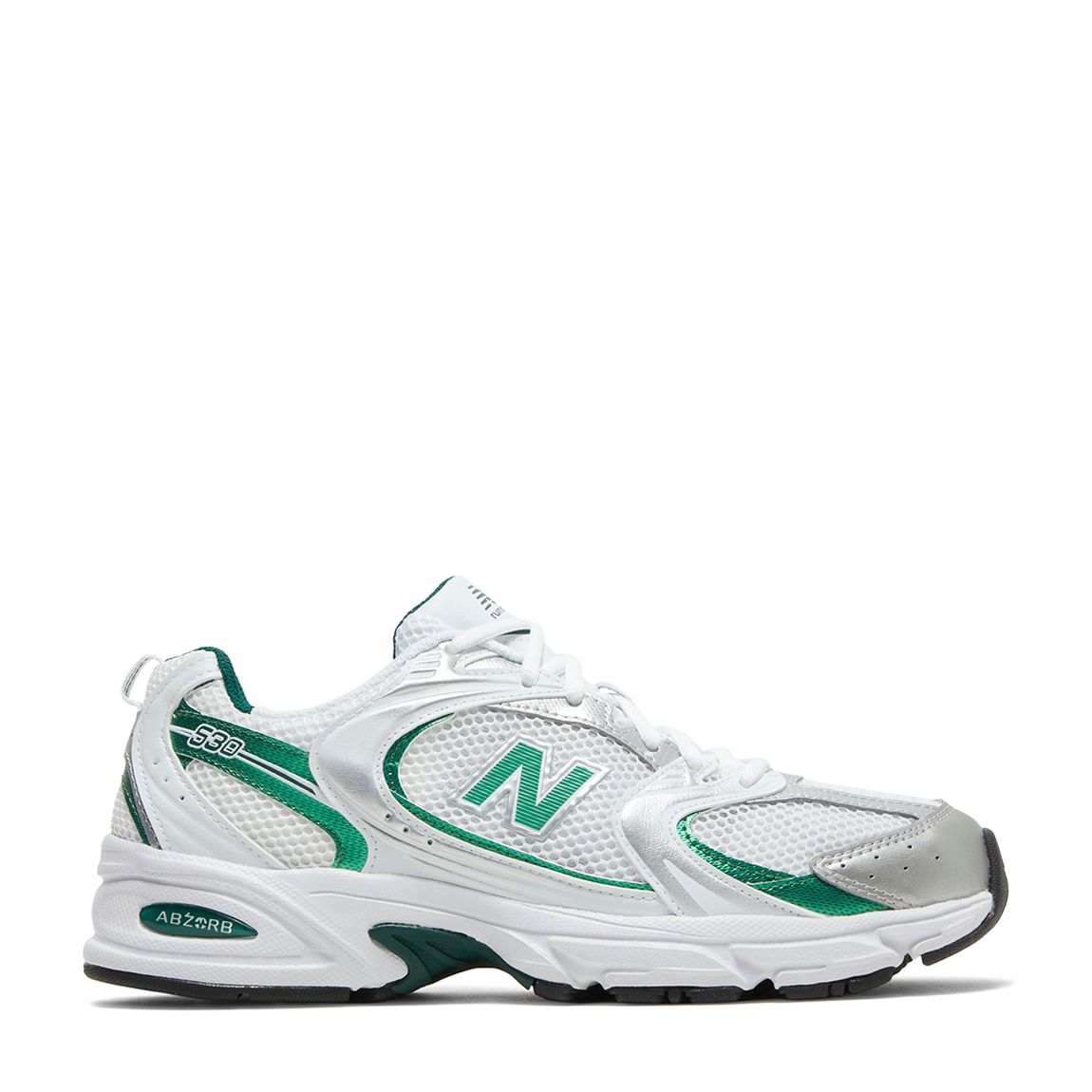 Women's White/Green 530 Trainers main product photo