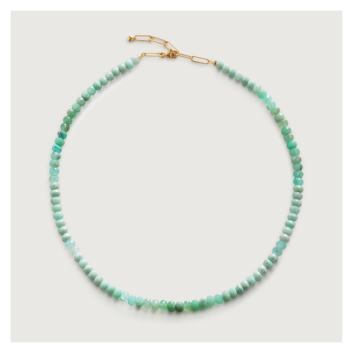 Green Chrysoprase Hope Beaded Gemstone Necklace main product photo