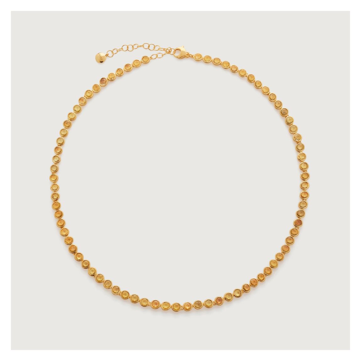 Lemon Quartz Gold Plated Kate Young Gemstone Tennis Necklace main product photo