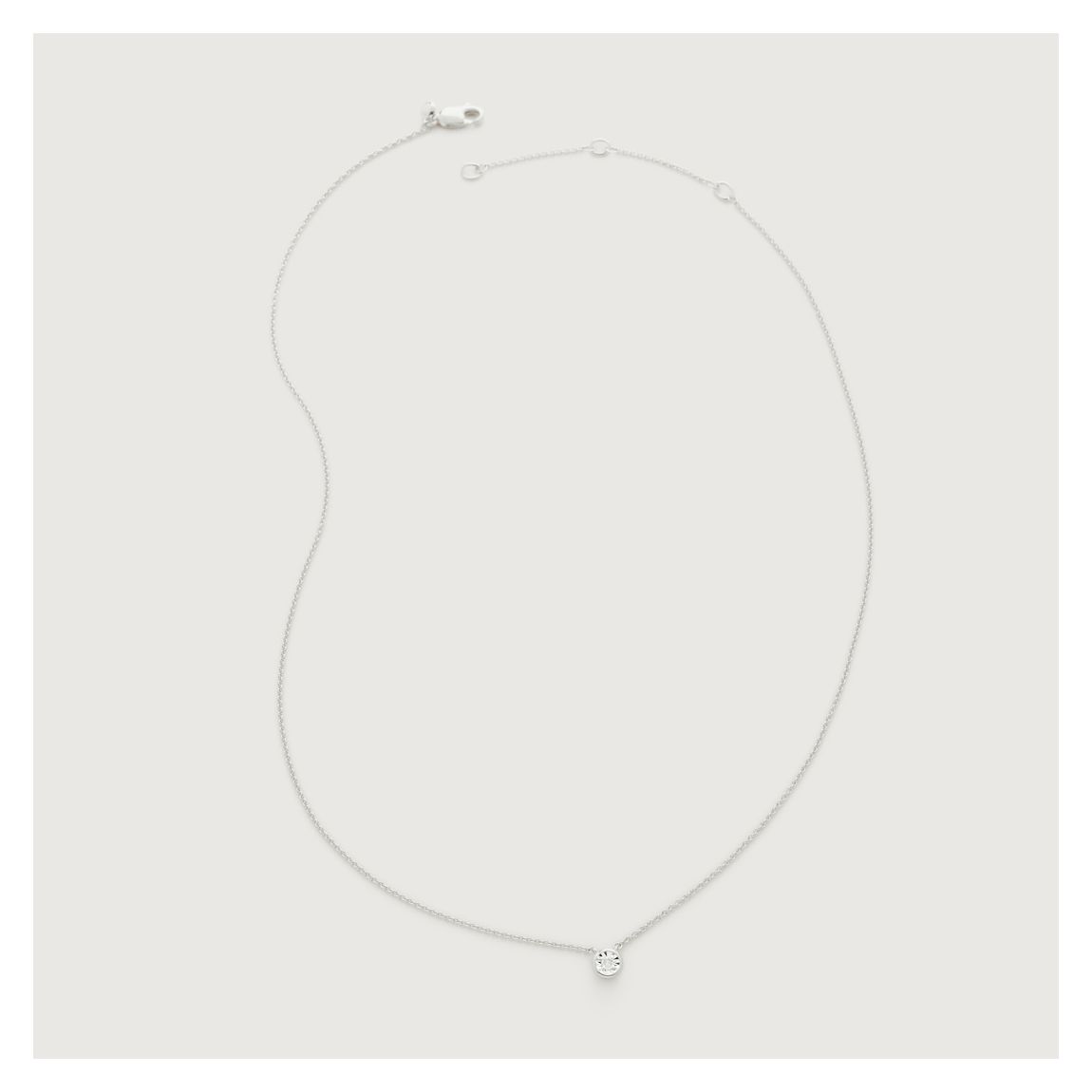 Silver Diamond Essential Chain Necklace main product photo