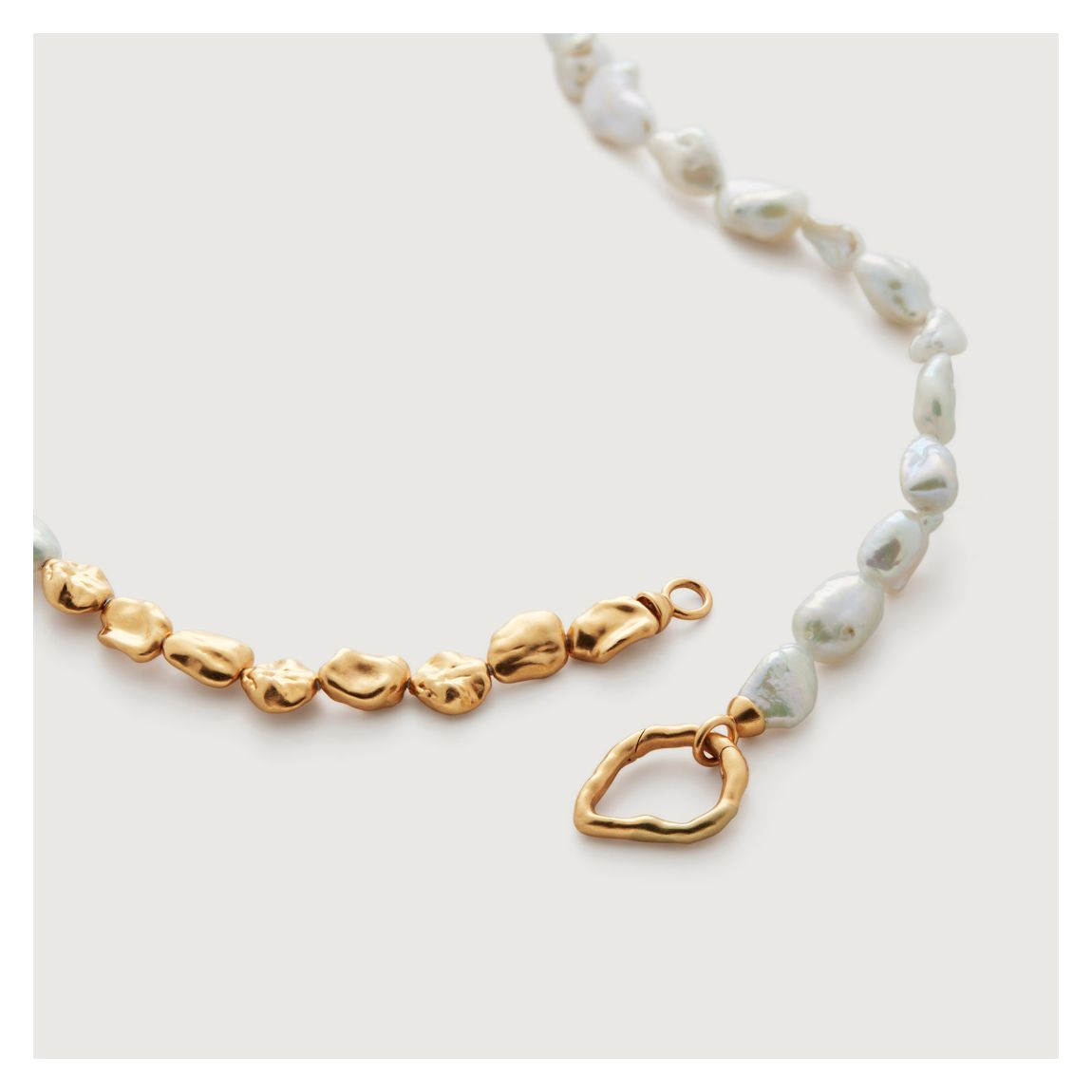 Gold Amy Powney Keshi Pearl Necklace main product photo