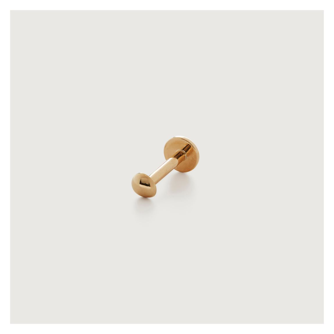 Yellow Gold Nura Mini Pebble Single Labret Piercing Earring main product photo