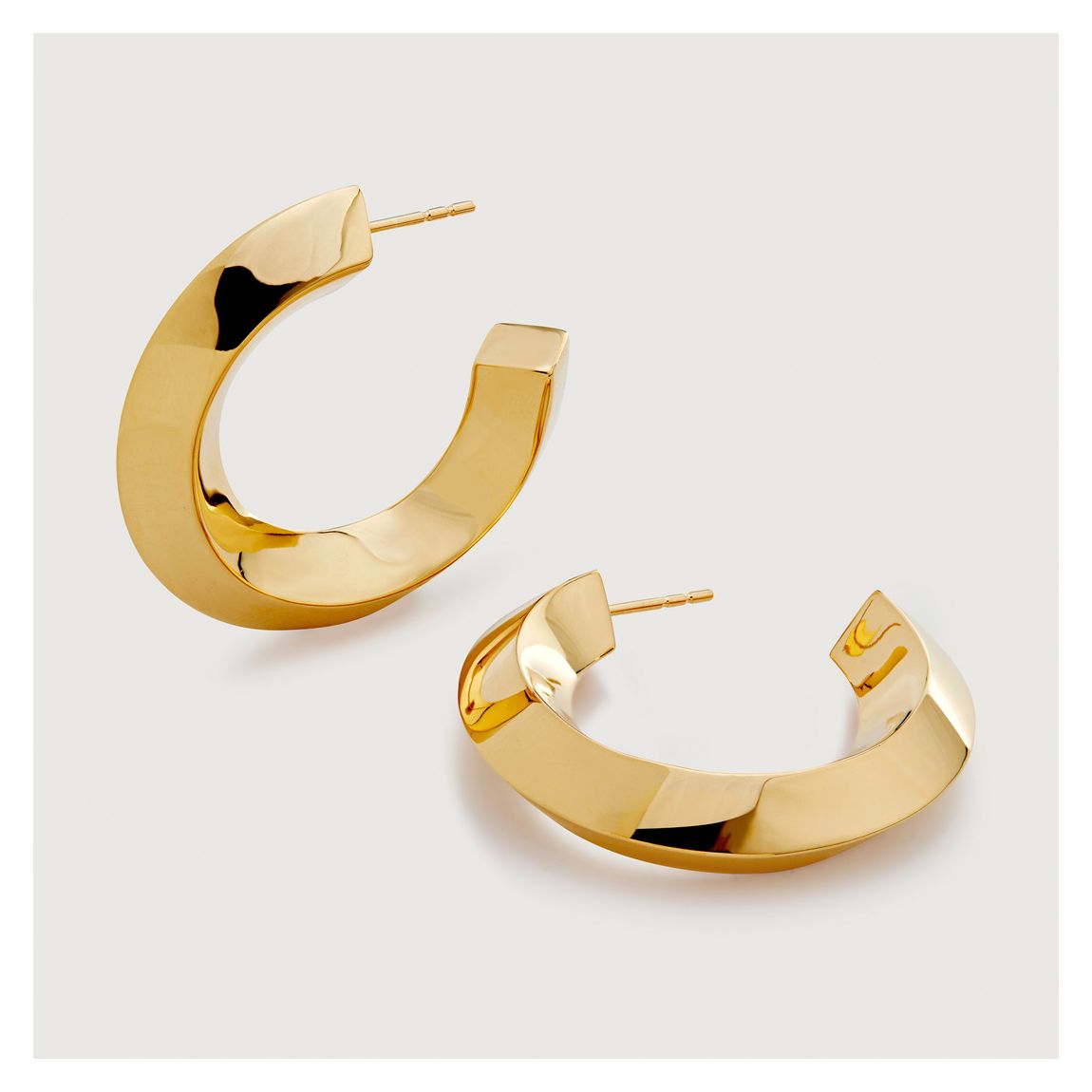 Gold Plated Power Large Hoop Earrings main product photo