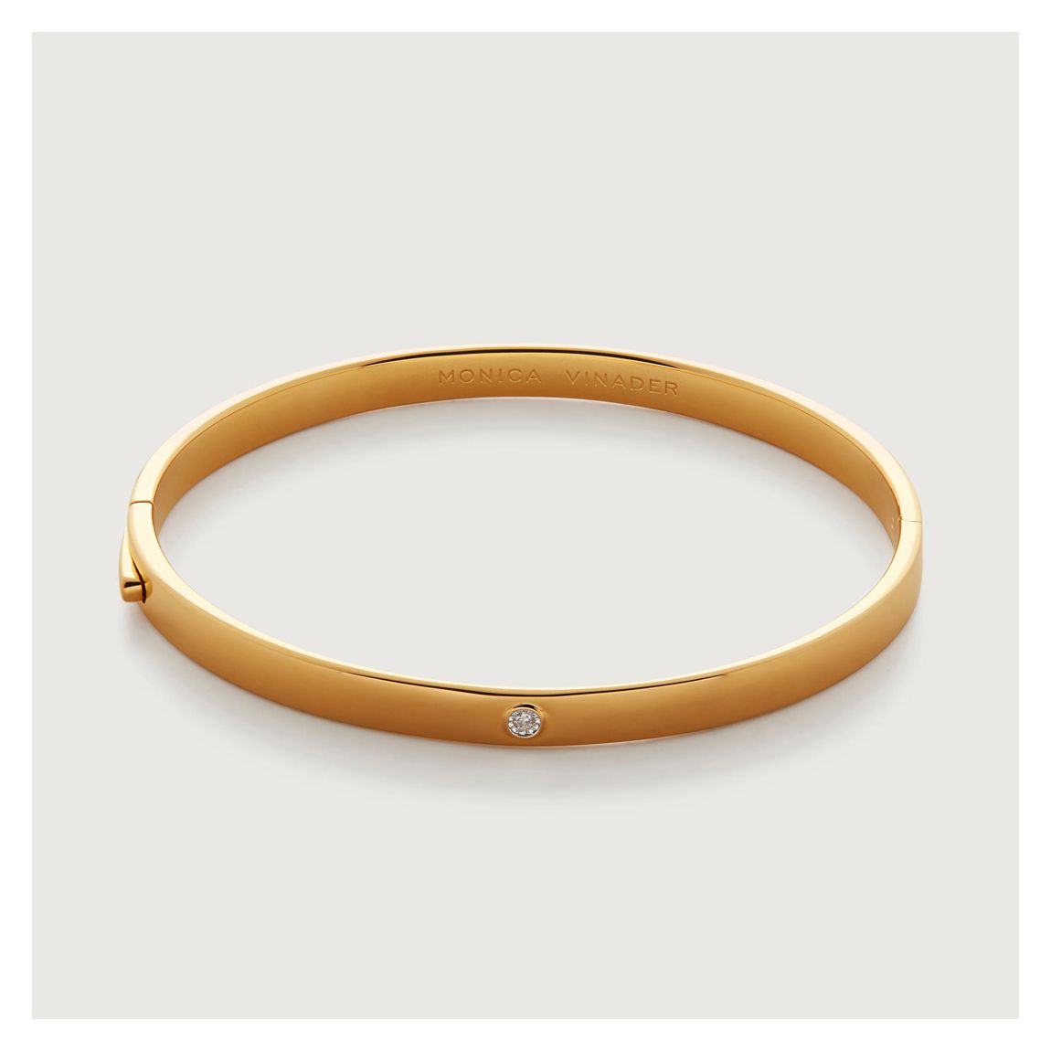 Gold Plated Diamond Essential Bangle main product photo