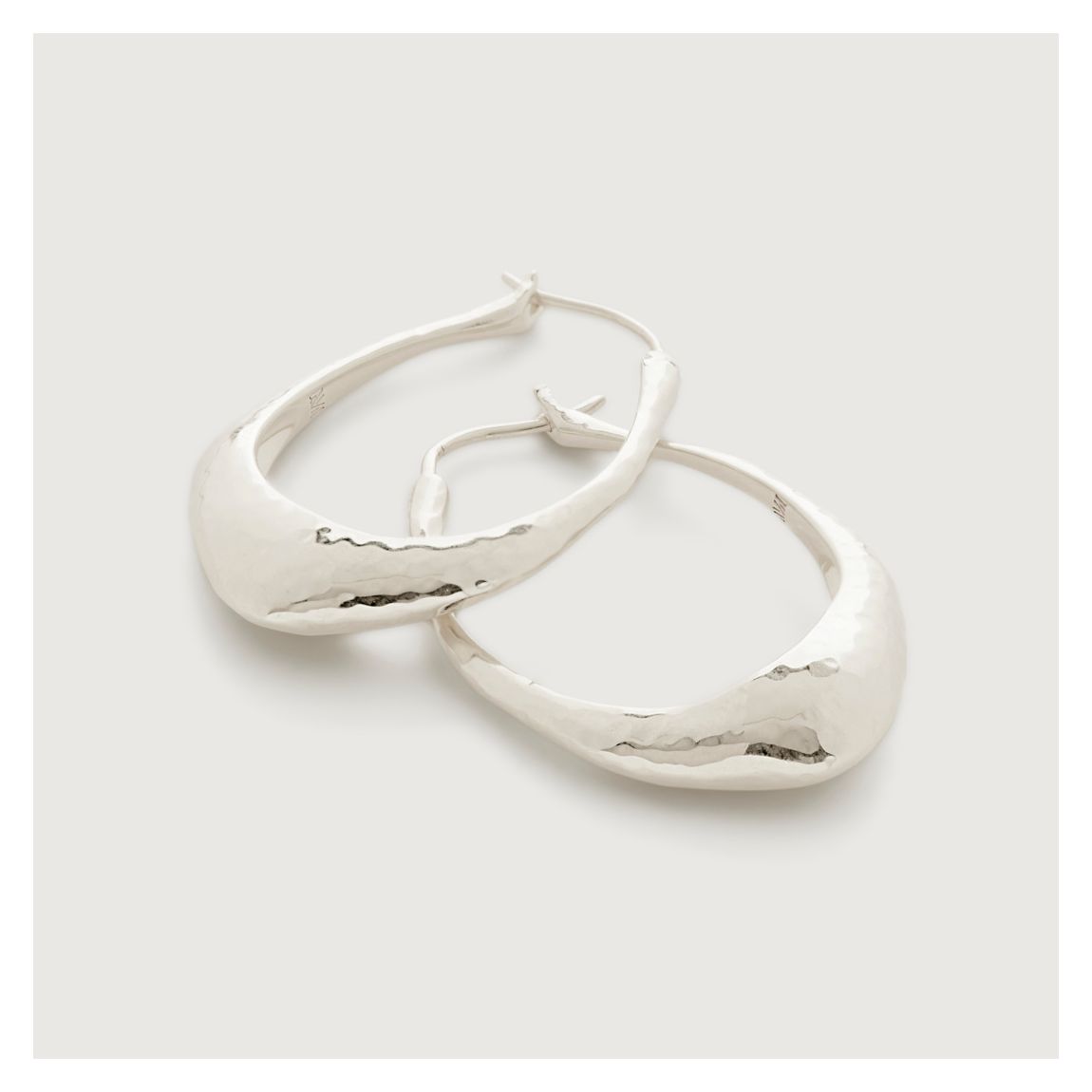 Silver Deia Medium Hoop Earrings main product photo