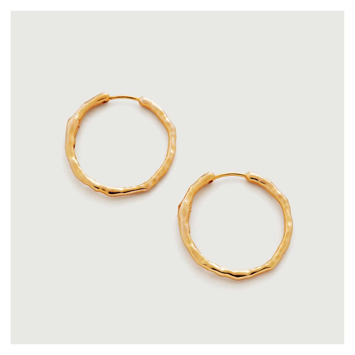 Gold Plated Siren Muse Medium Hoop Earrings main product photo