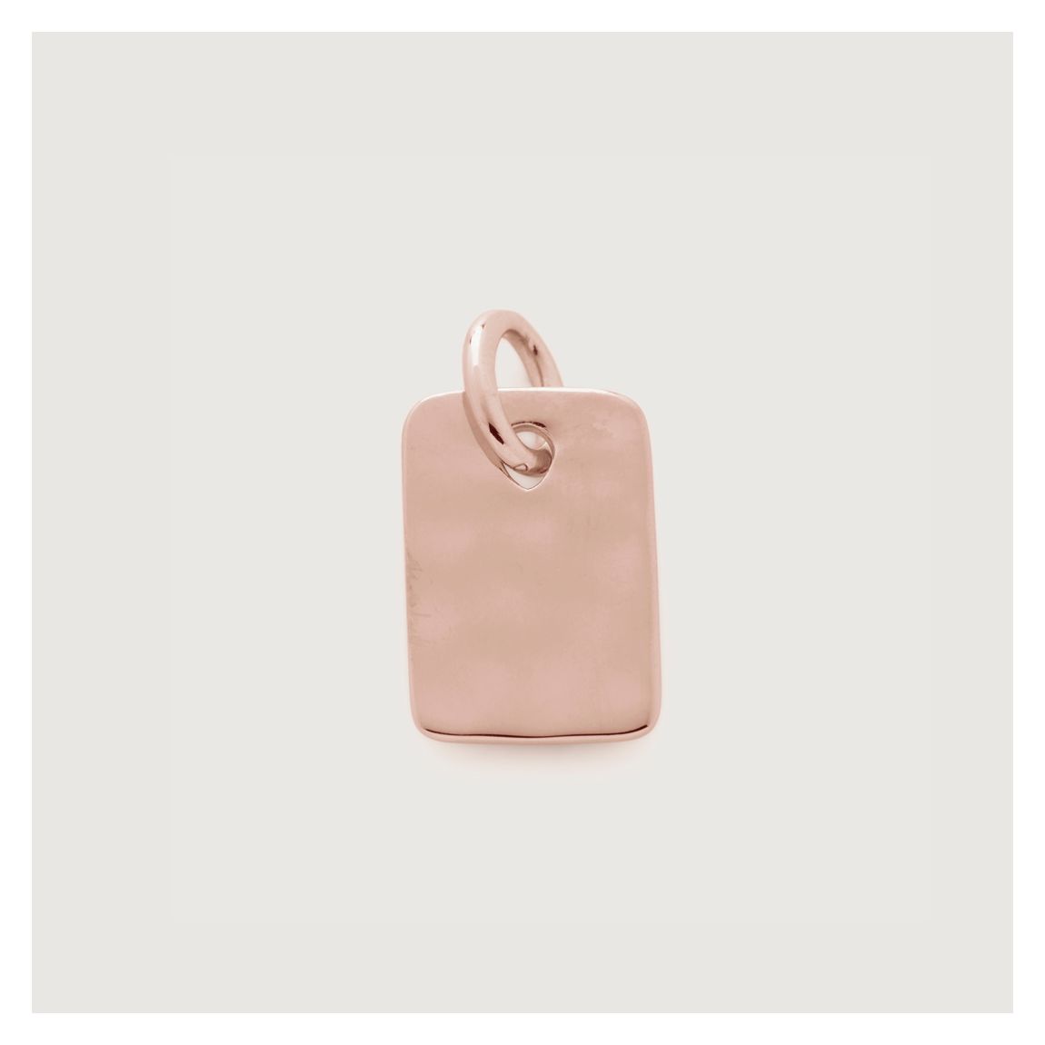 Rose Gold Havana Mini ID Pendant Charm main product photo