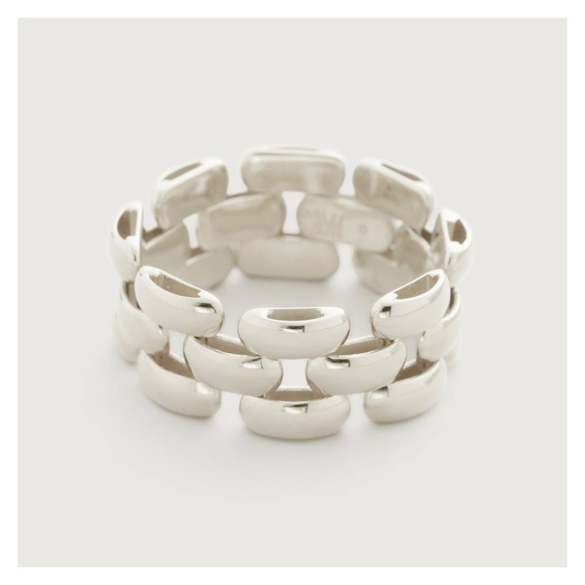Silver Heirloom Woven Chain Ring main product photo