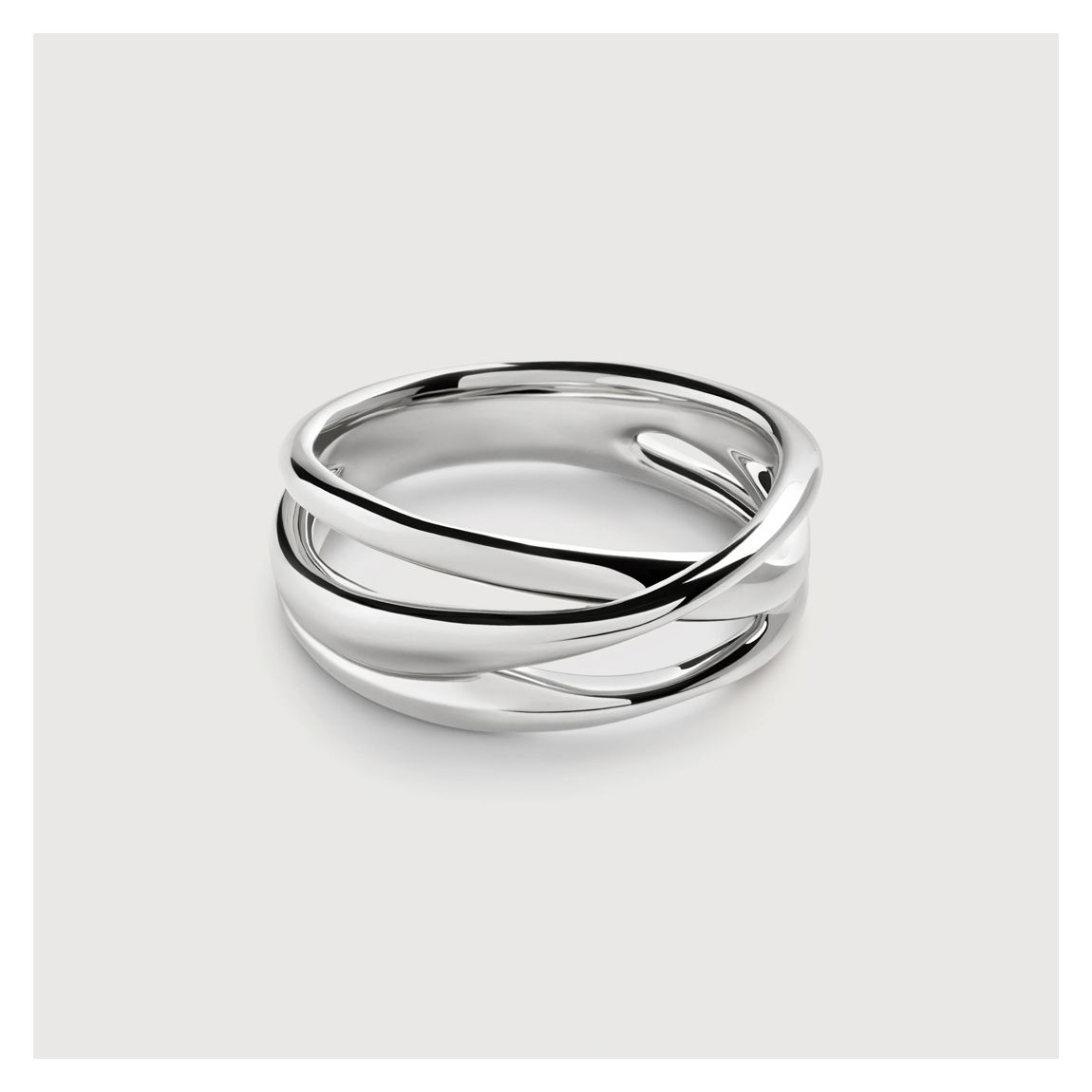 Silver Nura Cross Over Ring main product photo