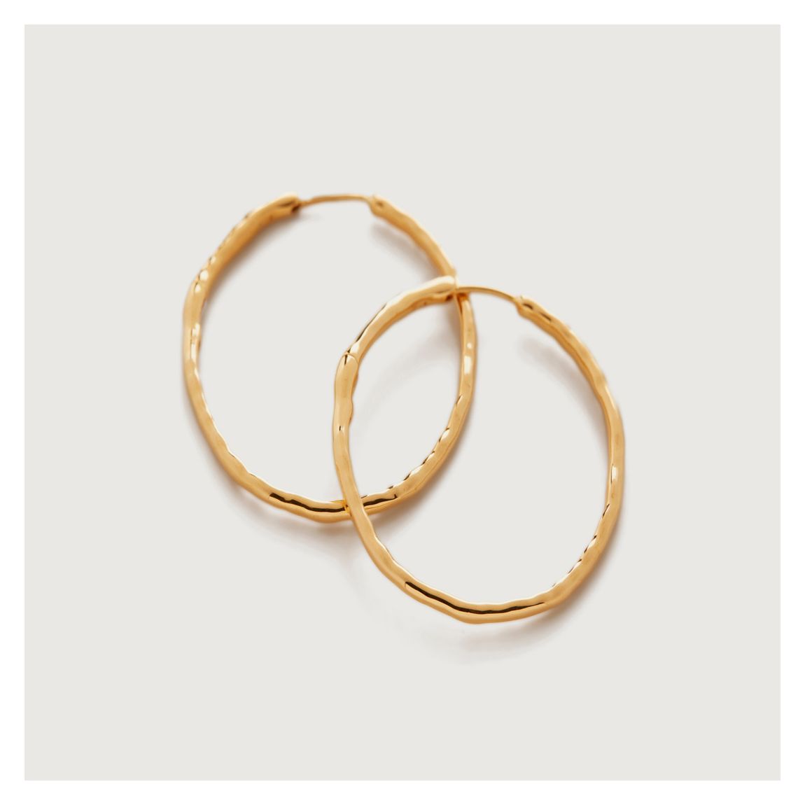 Siren Muse Large Gold Plated Hoop Earrings main product photo