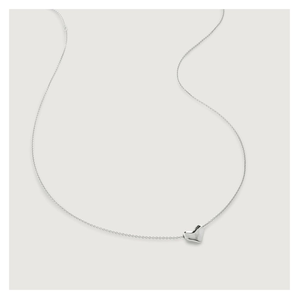 Silver Heart Chain Necklace main product photo