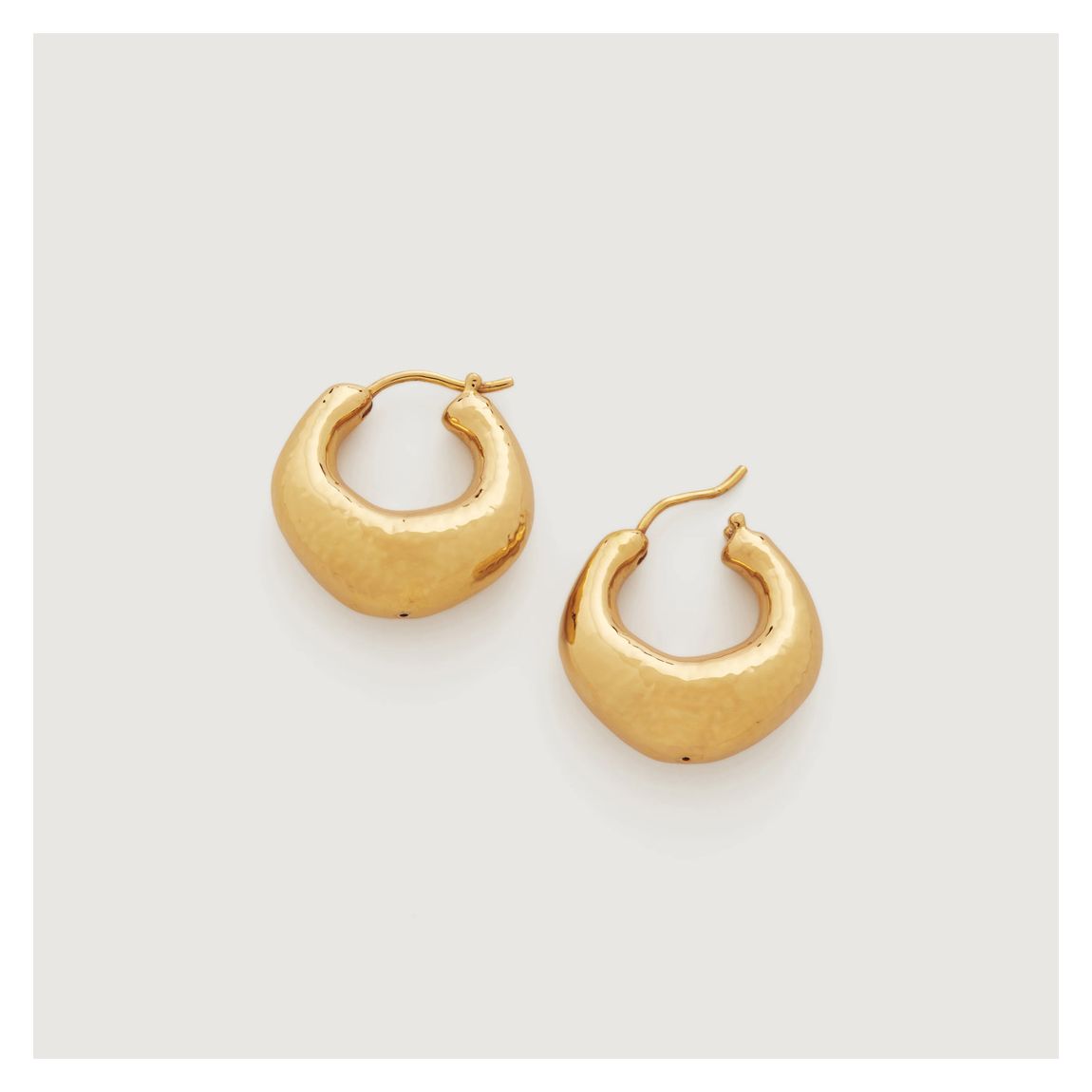 Gold Plated Deia Chunky Medium Hoop Earrings main product photo
