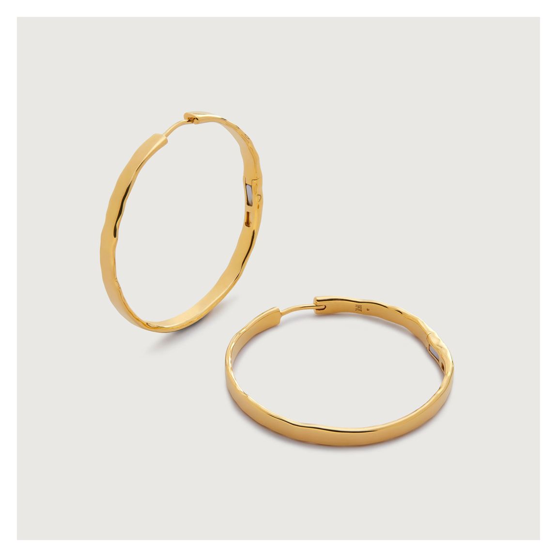 Gold Plated Siren Muse Wave Large Hoop Earrings main product photo
