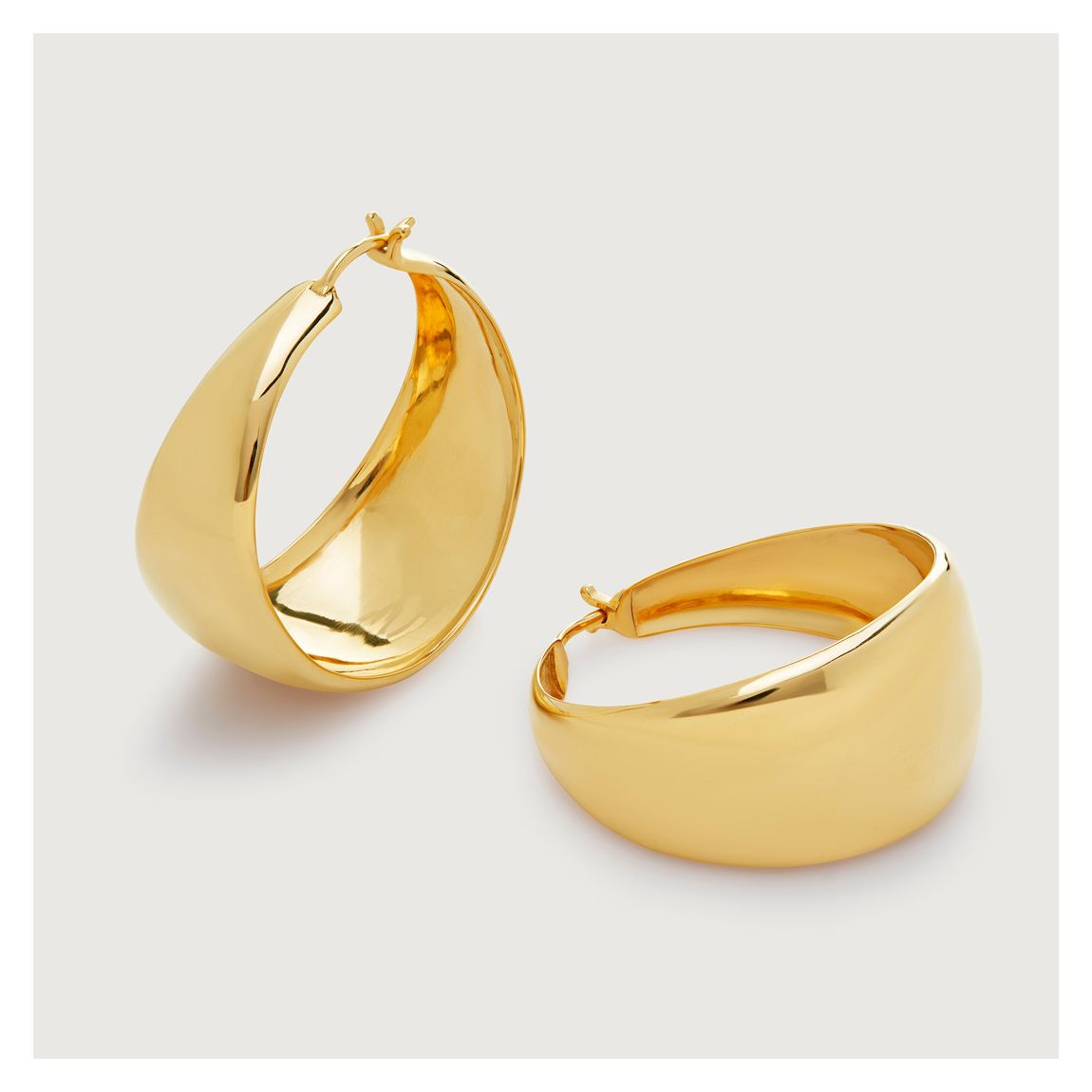 Gold Plated Kate Young Large Hoop Earrings main product photo