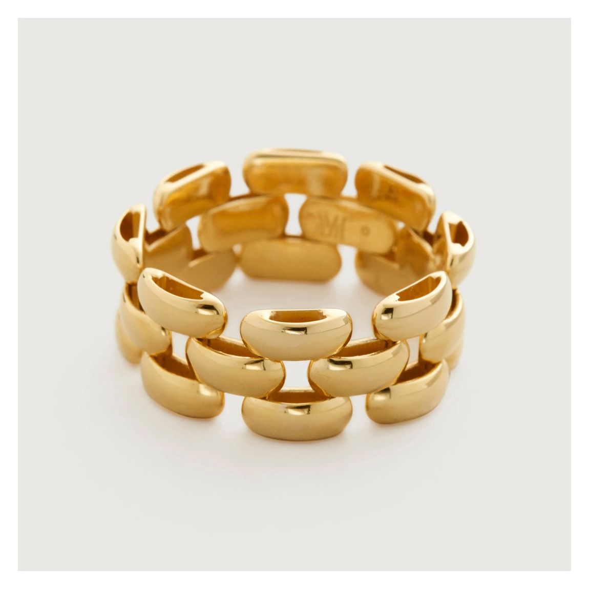 Gold Plated Heirloom Woven Chain Ring main product photo
