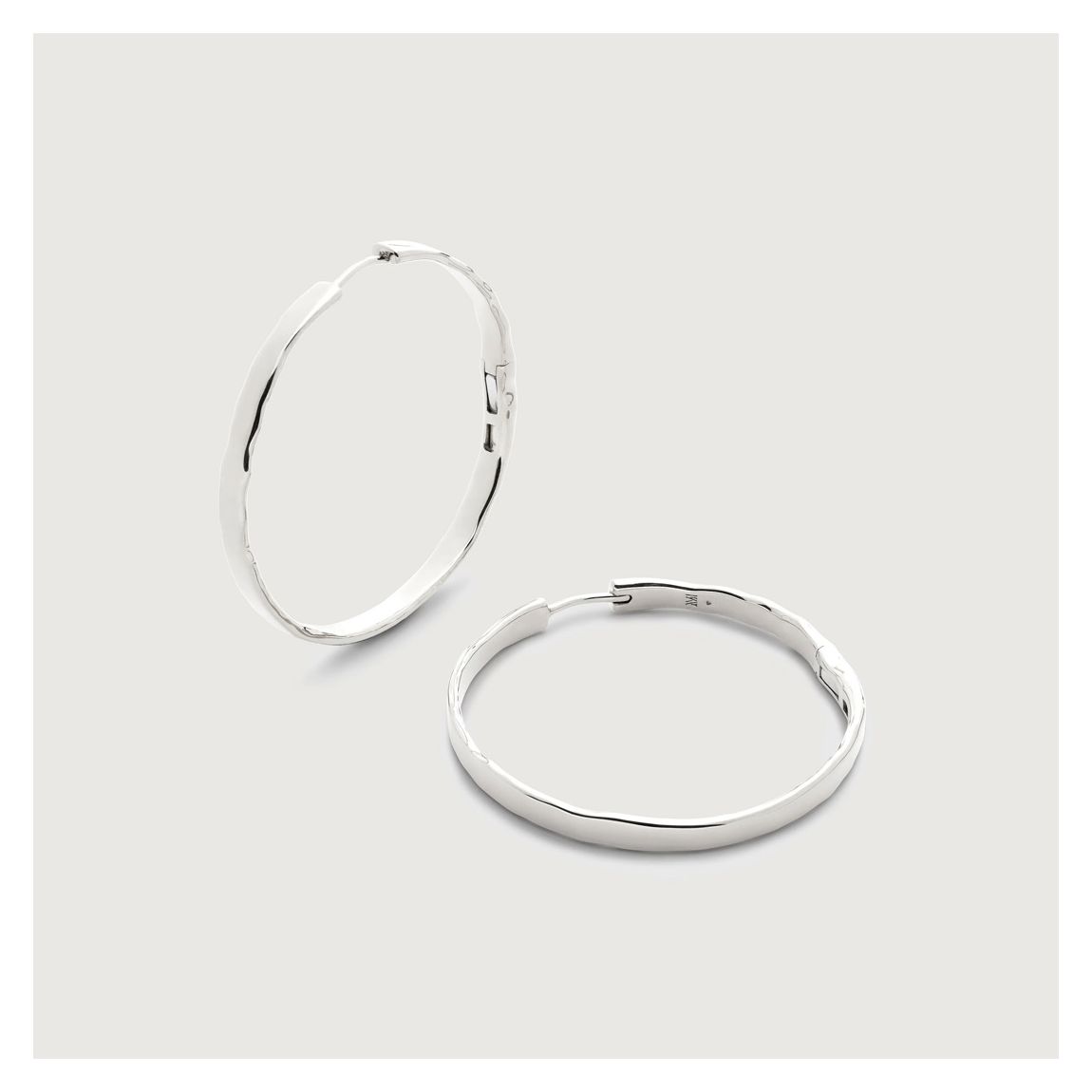 Silver Siren Muse Wave Large Hoop Earrings main product photo