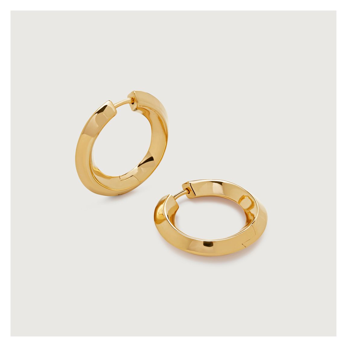 Gold Plated Power Medium Hoop Earrings main product photo
