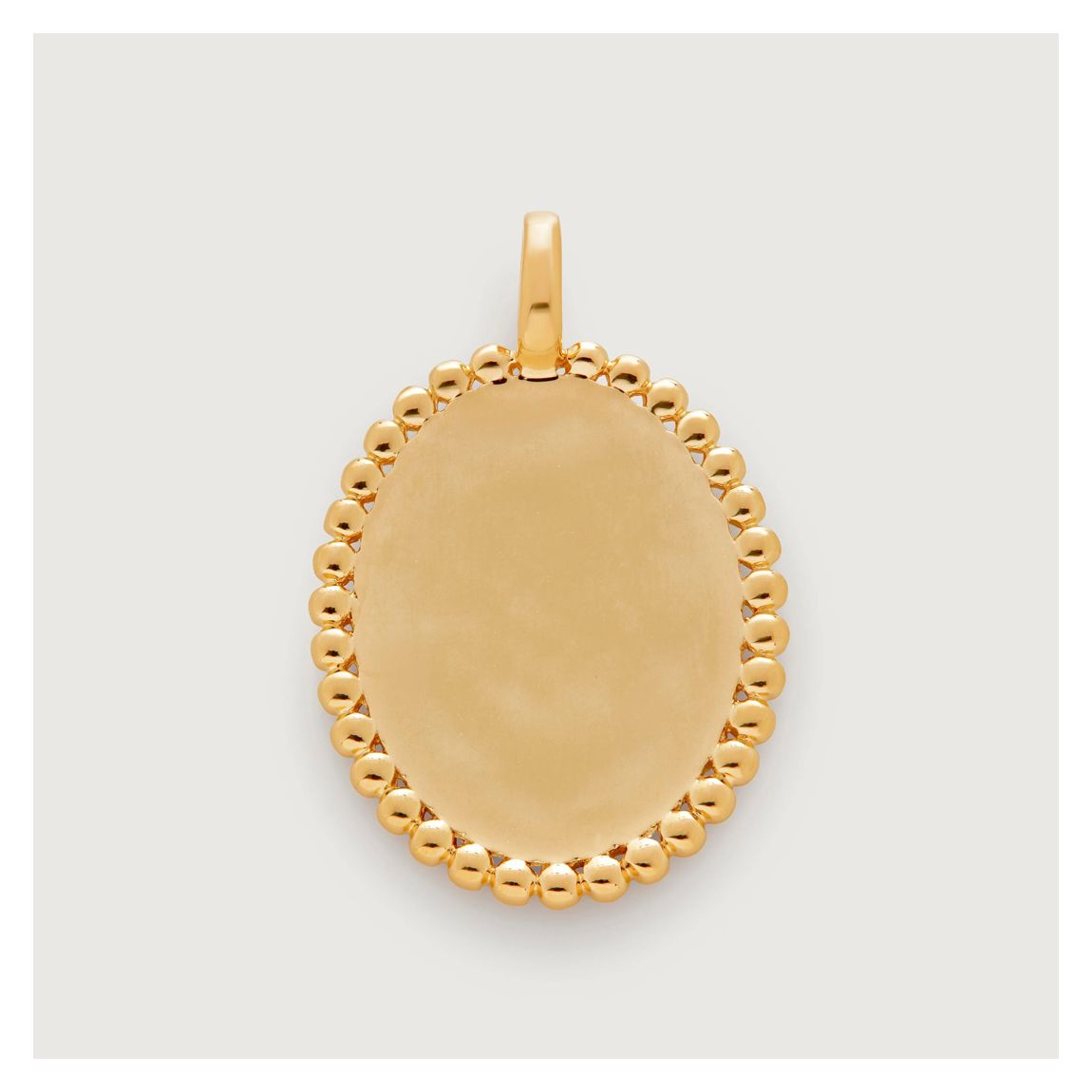 Gold Deia Beaded Oval Pendant Charm main product photo