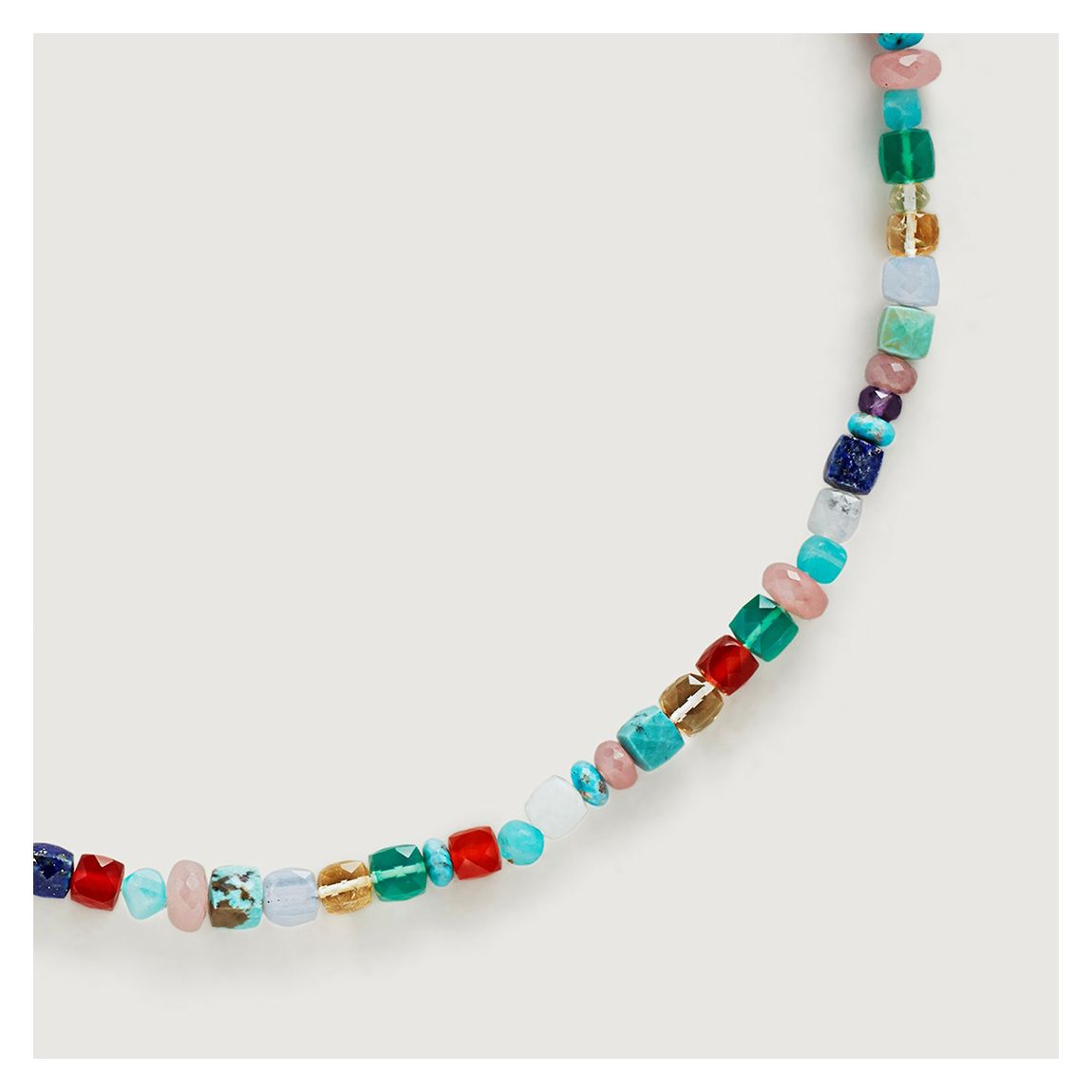 Gold Freedom Beaded Gemstone Necklace main product photo