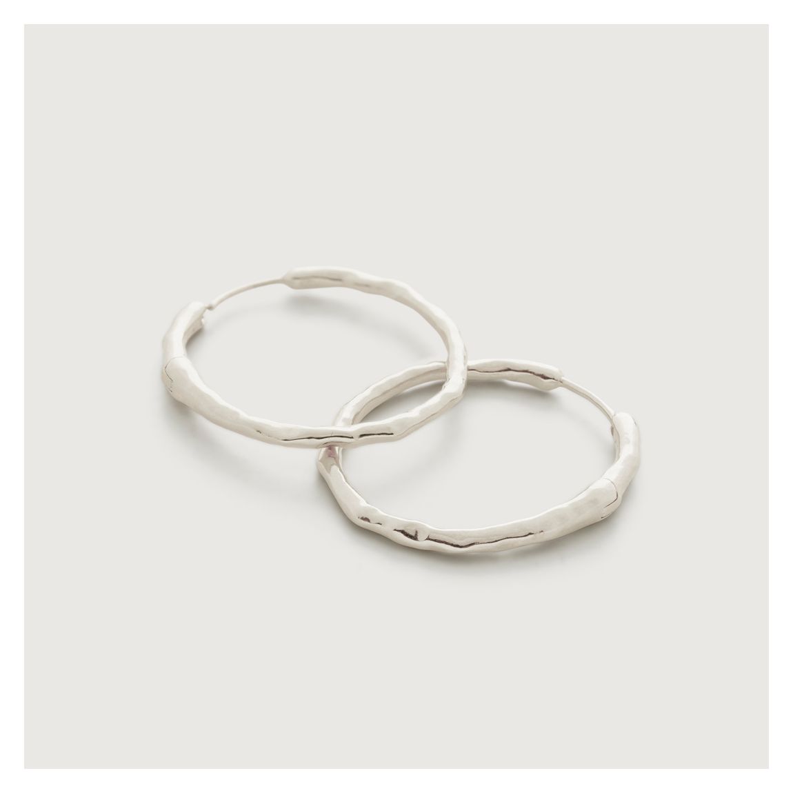 Siren Muse Medium Silver Hoop Earrings main product photo