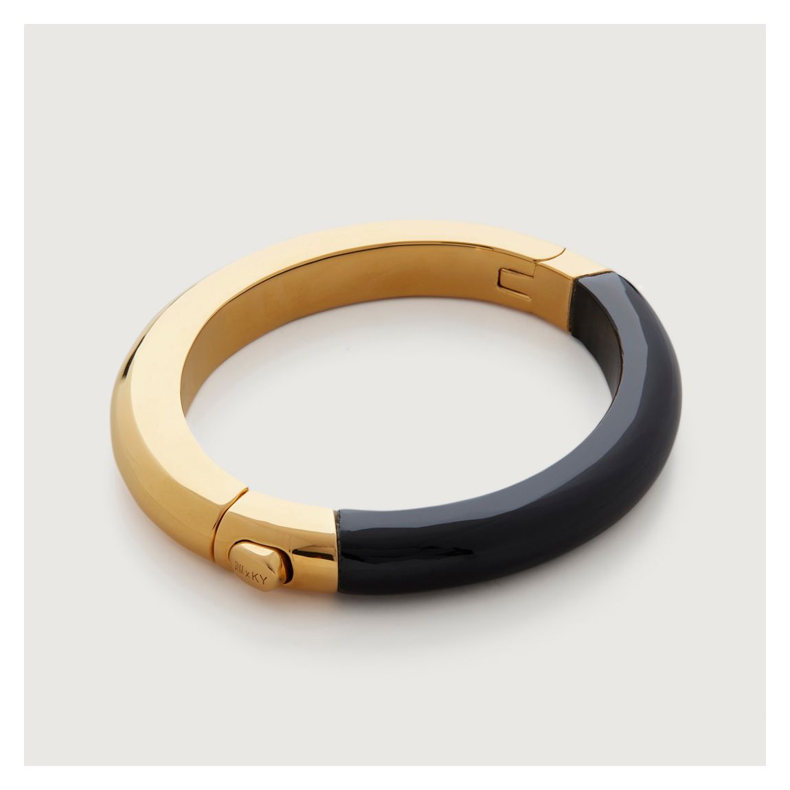Black Onyx Gold Kate Young Gemstone Bangle main product photo