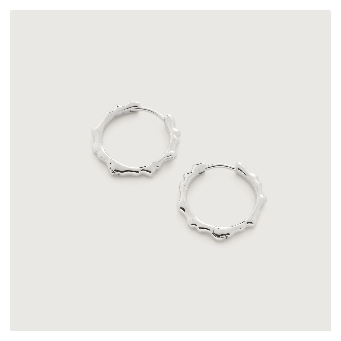 Silver Siren Muse Ripple Small Hoop Earrings main product photo