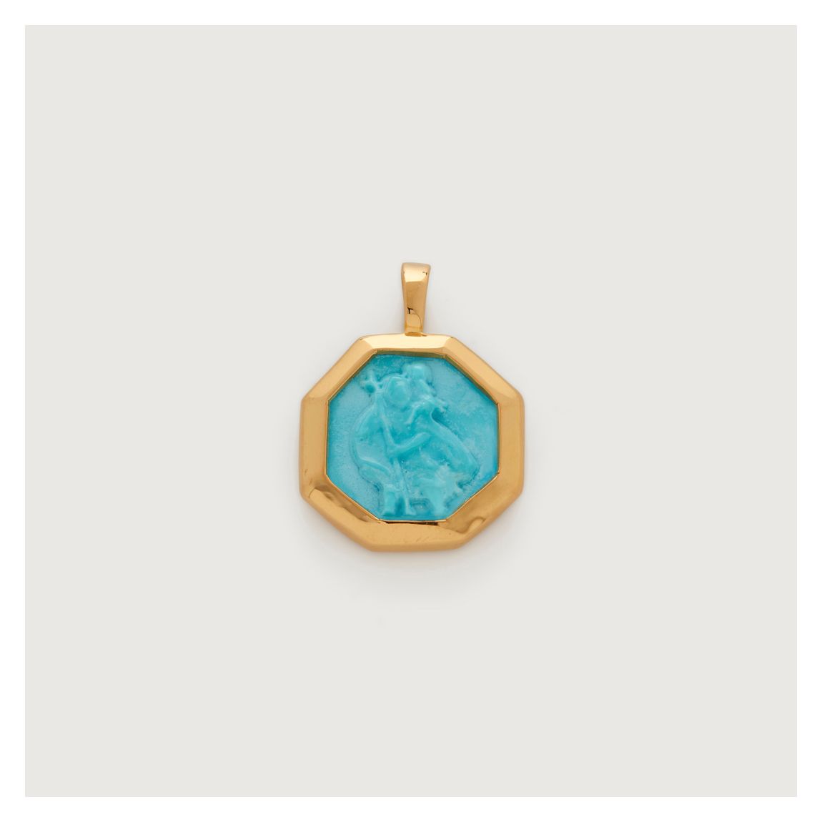 Turquoise St Christopher Pendant Charm main product photo