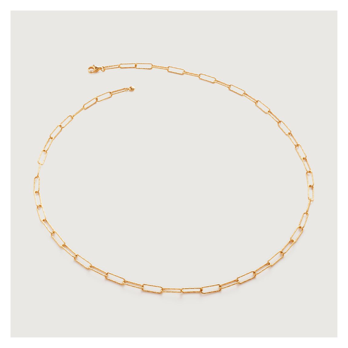 Gold Plated Alta Textured Chain Necklace main product photo