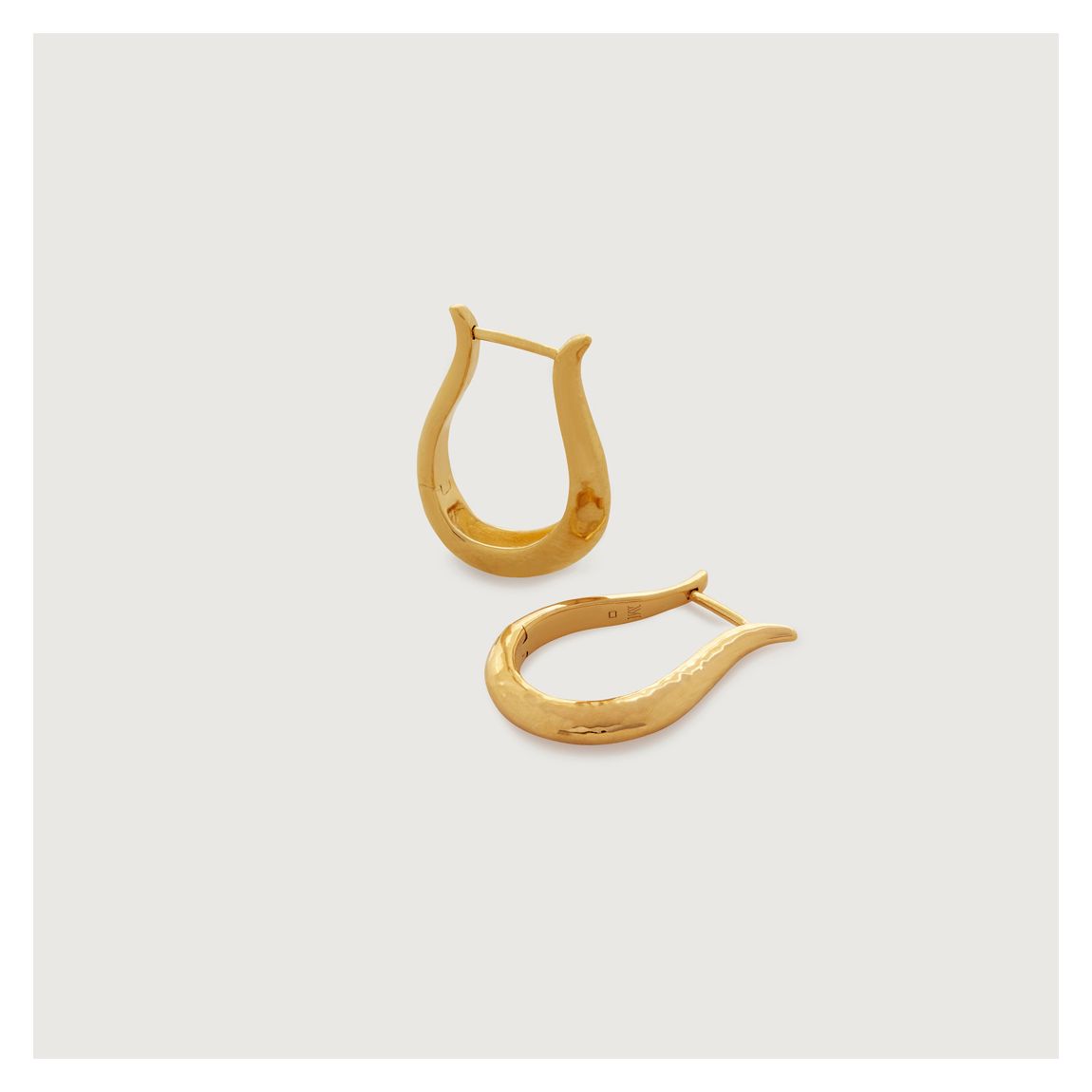 Gold Deia Lyre Medium Hoop Earrings main product photo