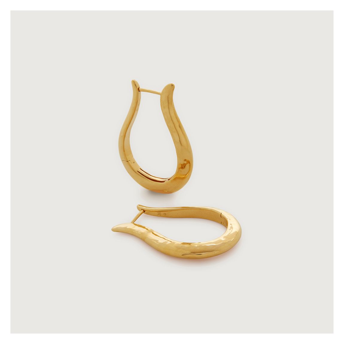 Gold Deia Lyre Large Hoop Earrings main product photo