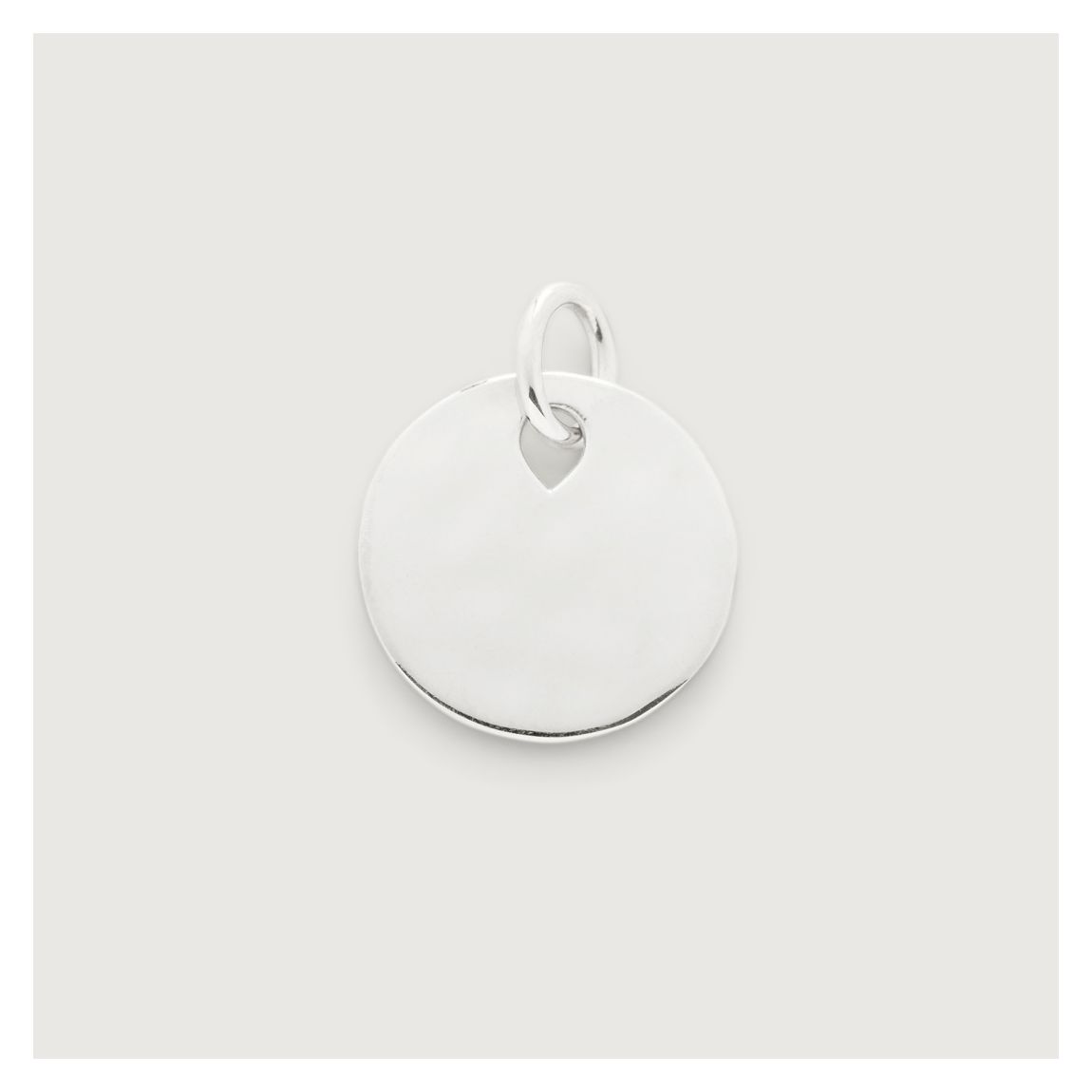 Silver Ziggy Round Pendant Charm main product photo