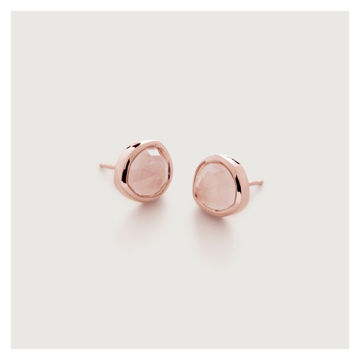 Rose Quartz Siren Stud Earrings main product photo