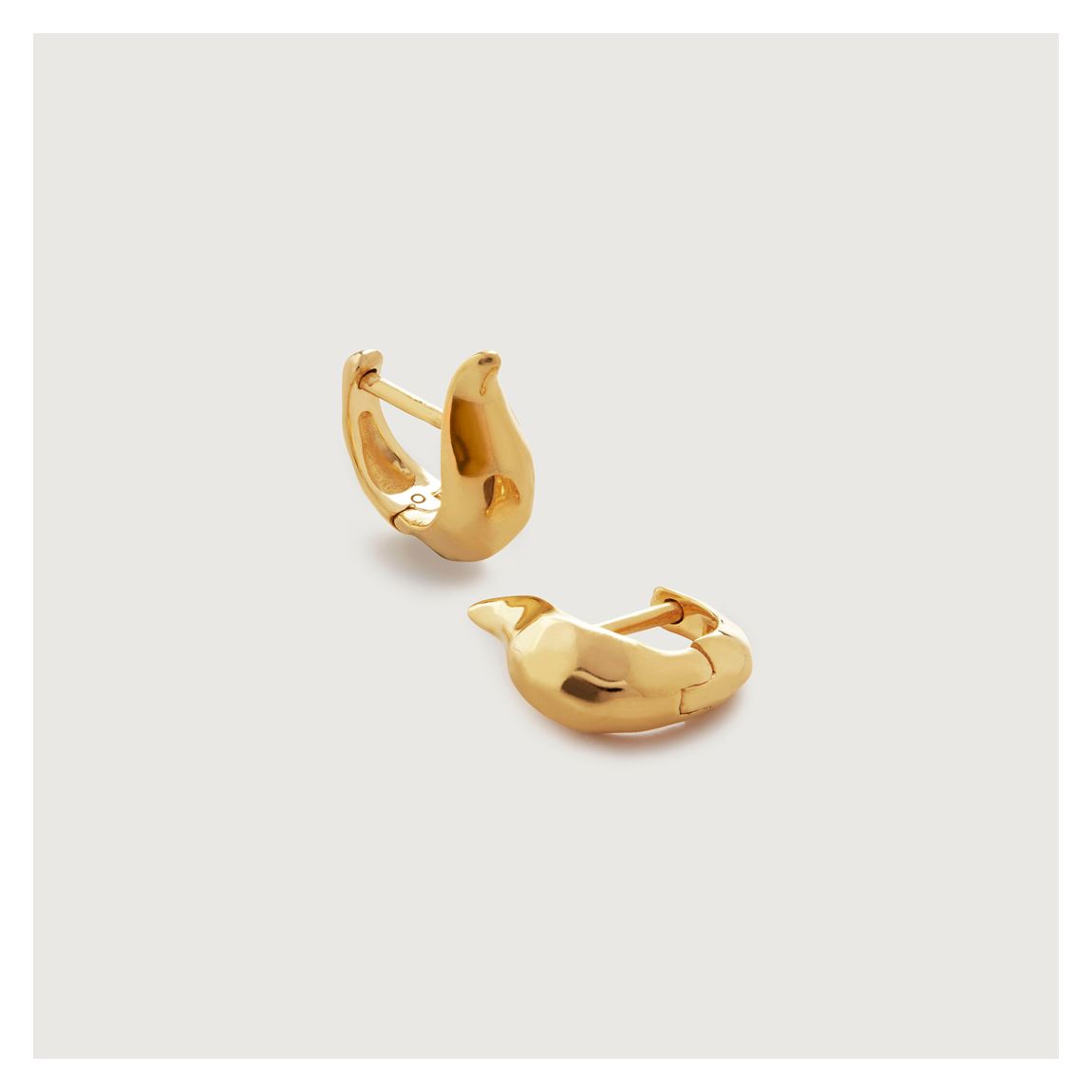 Gold Deia Lyre Huggie Earrings main product photo