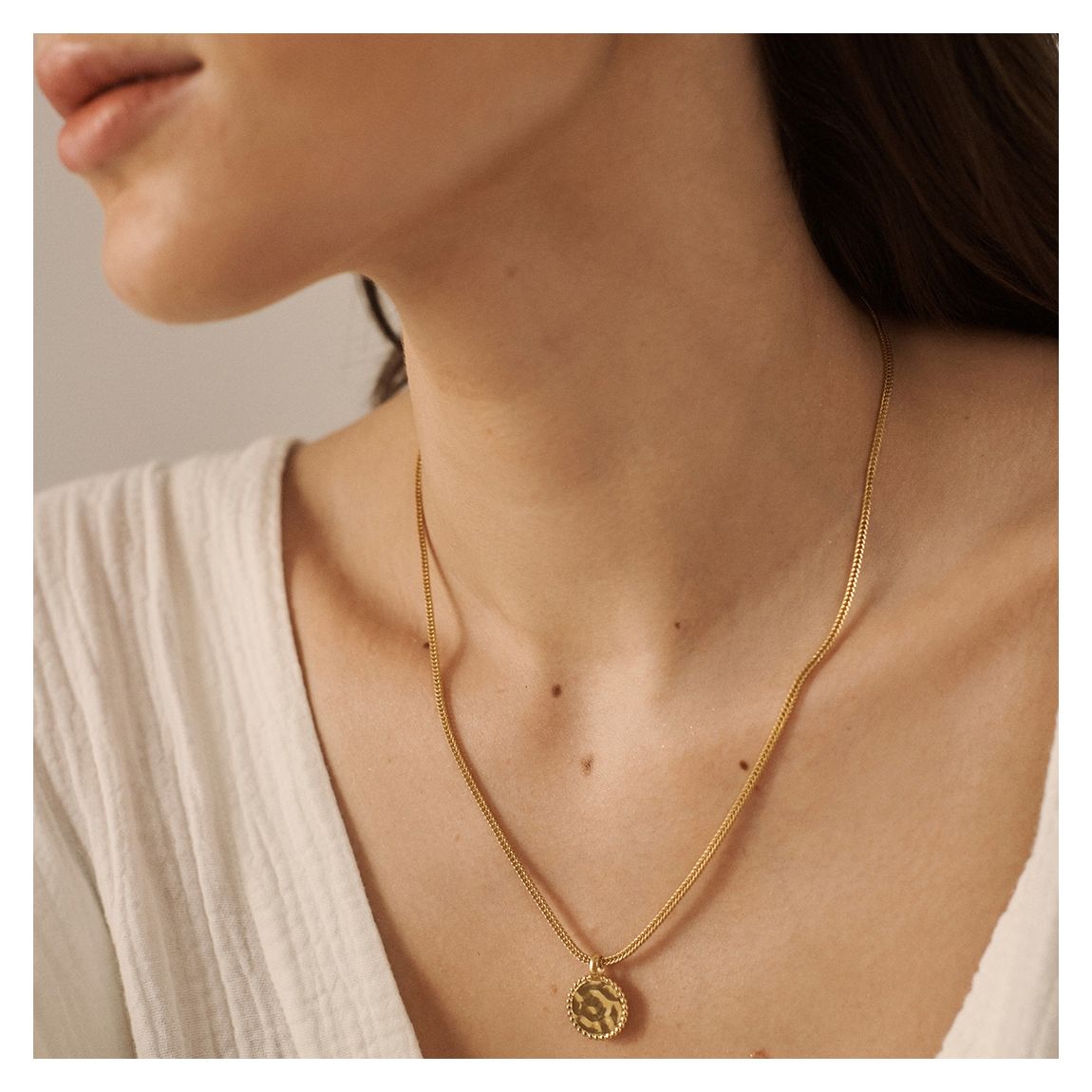 Gold Plated Deia Beaded Pendant Charm main product photo