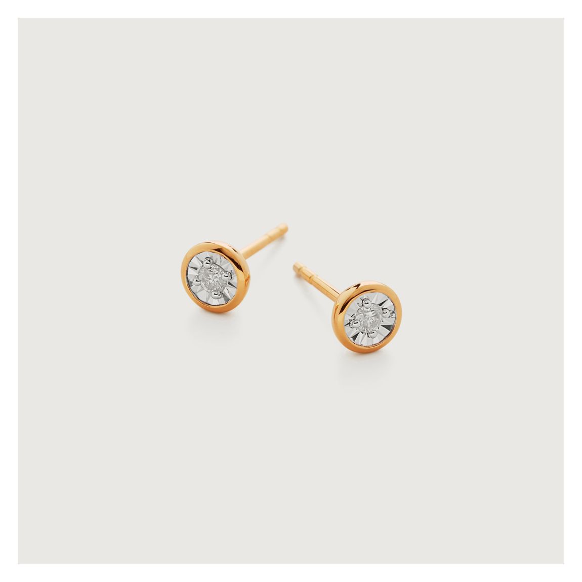 Gold Diamond Essential Stud Earrings main product photo