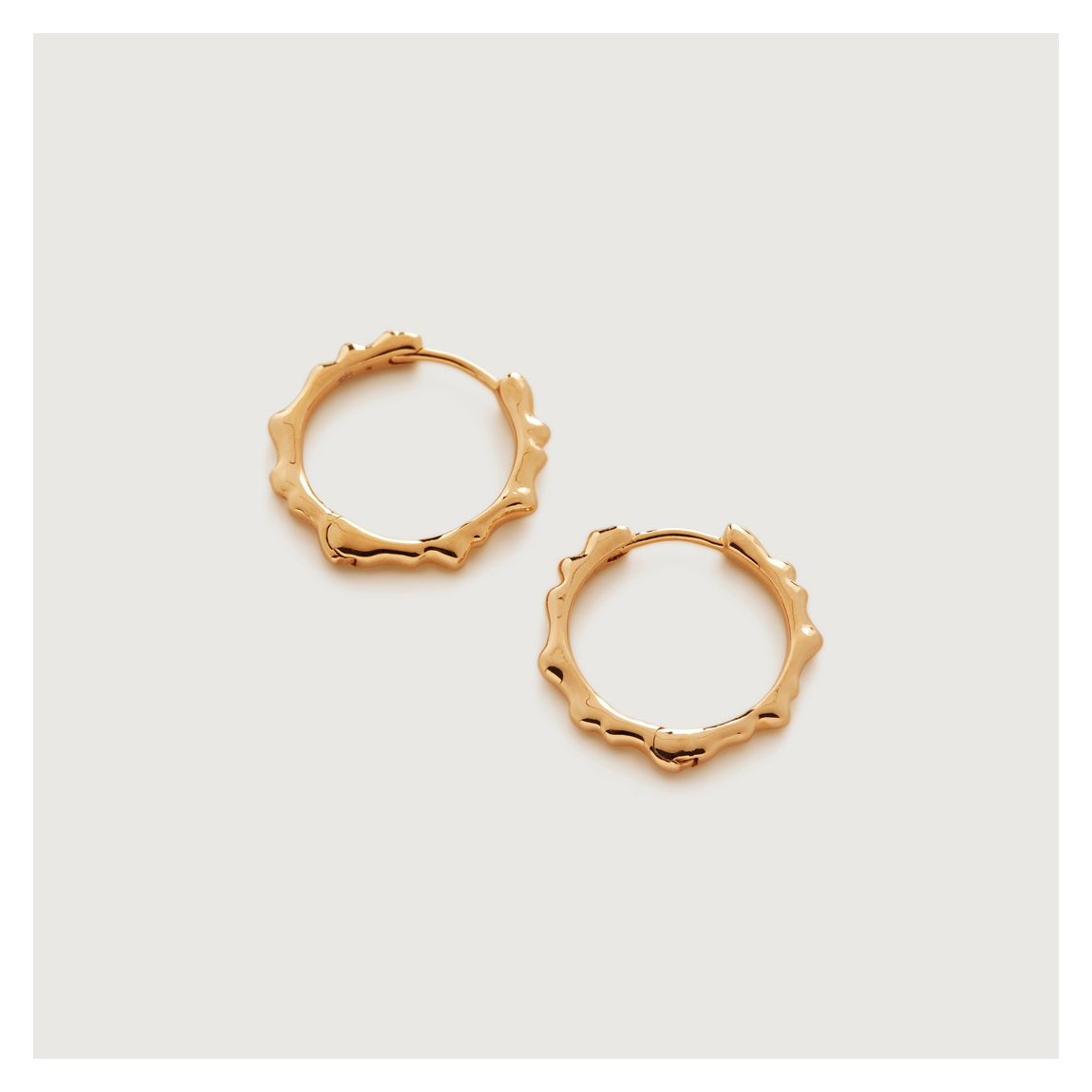 Gold Siren Muse Ripple Small Hoop Earrings main product photo