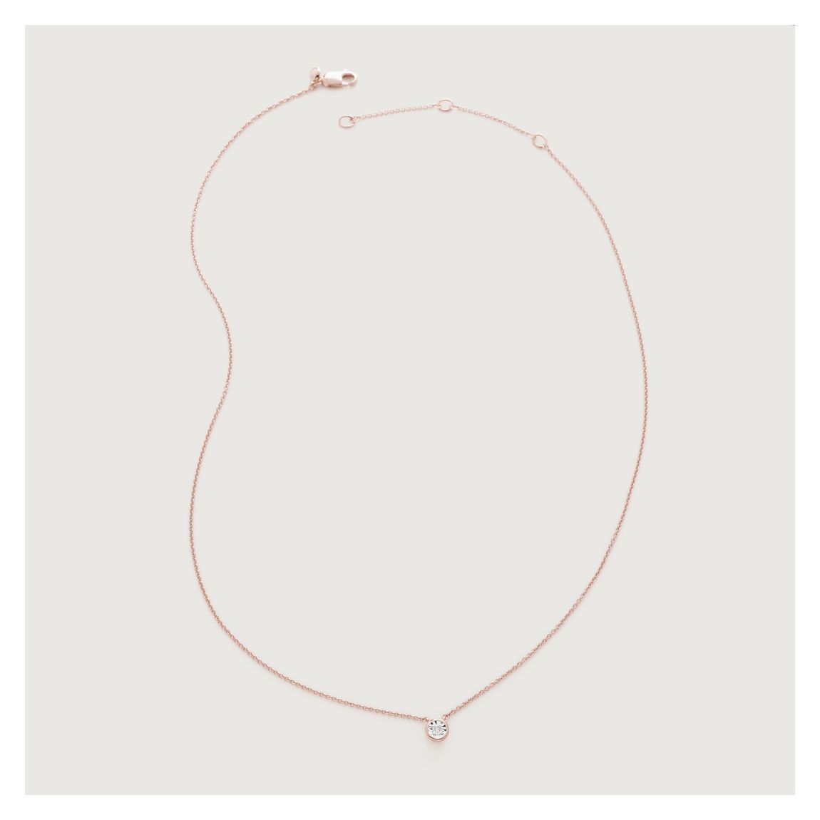 Rose Gold Diamond Essential Chain Necklace main product photo