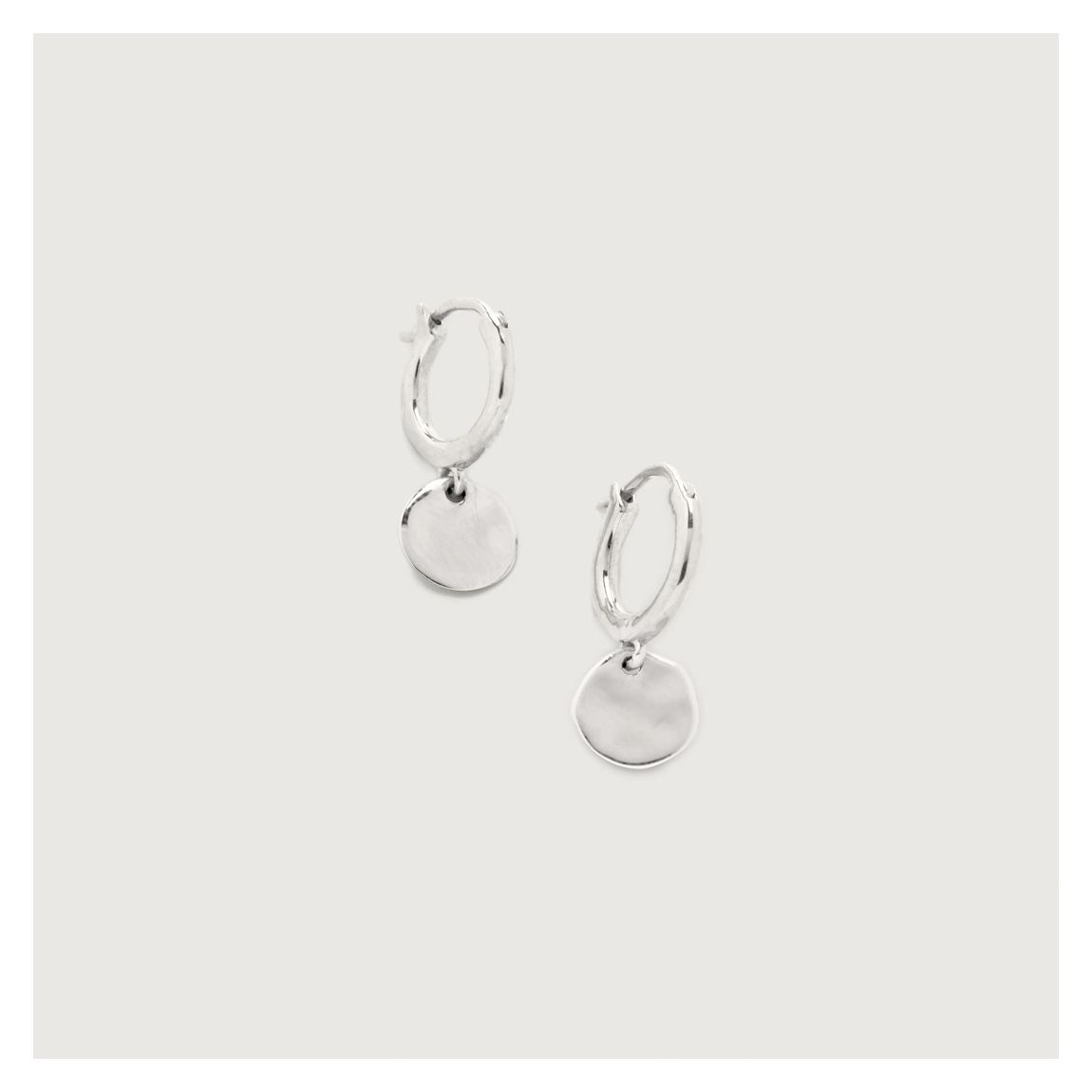 Silver Siren Muse Mini Drop Huggie Earrings main product photo