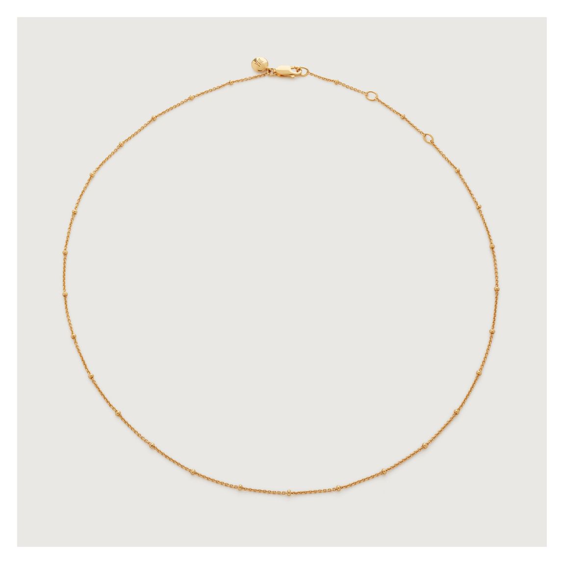 Gold Vermeil Fine Beaded Chain Necklace main product photo