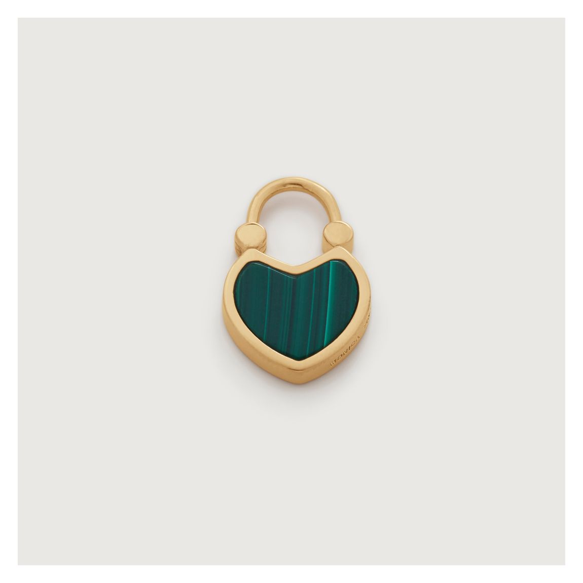 Gold Plated Padlock Gemstone Heart Pendant Charm main product photo