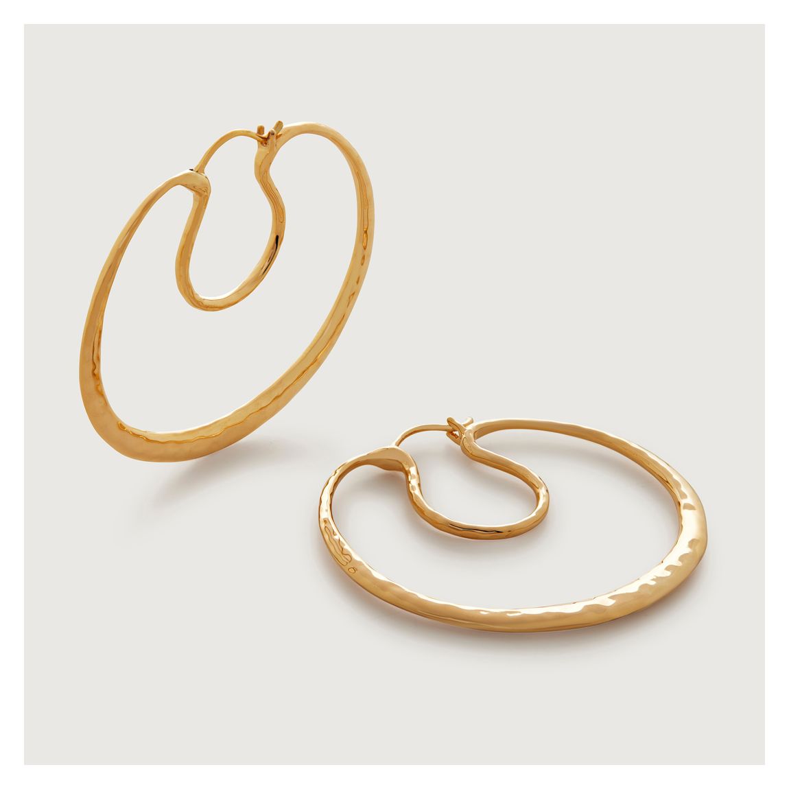 Gold Vermeil Flow Large Hoop Earrings main product photo