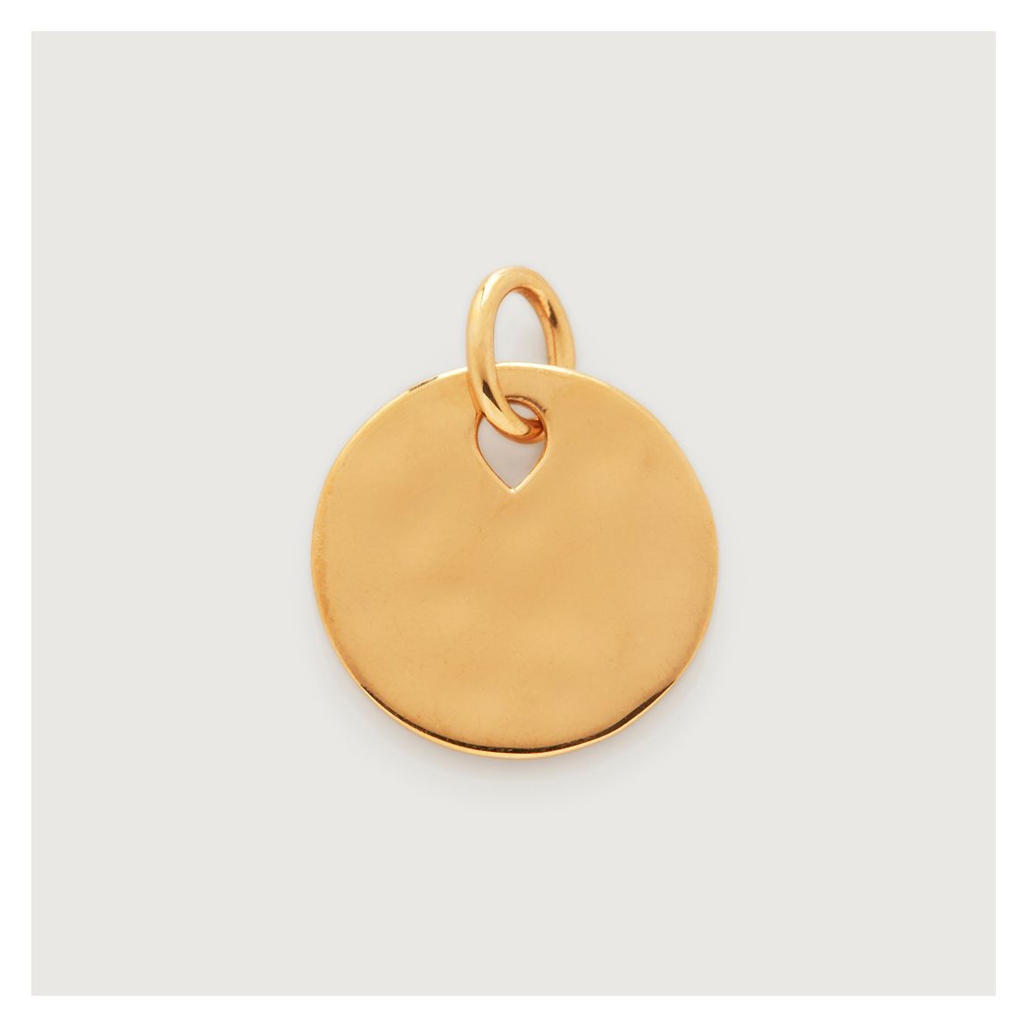 Gold Ziggy Round Pendant Charm main product photo